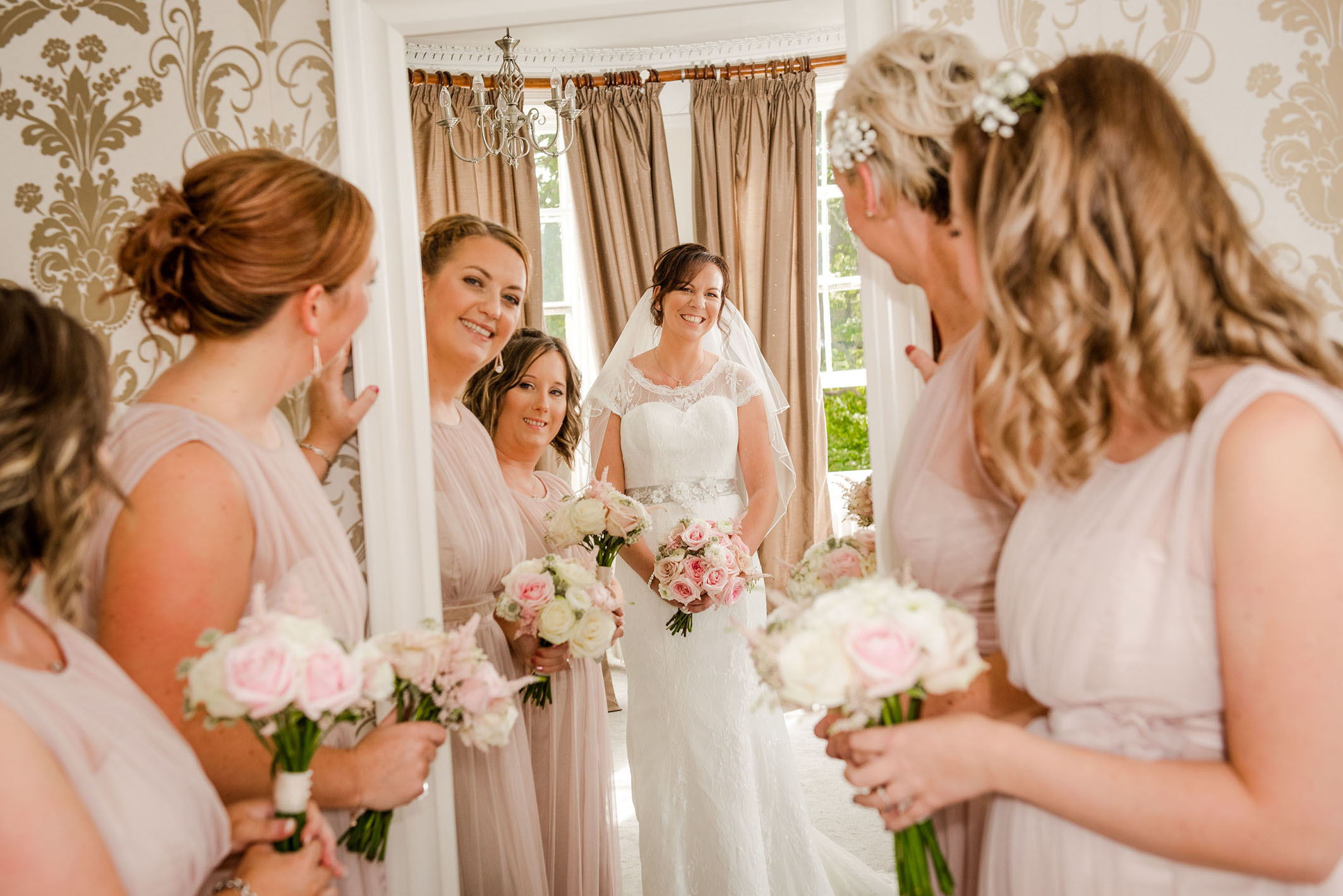 Bridesmaids and Bride Eastington Park Stonehouse Photography