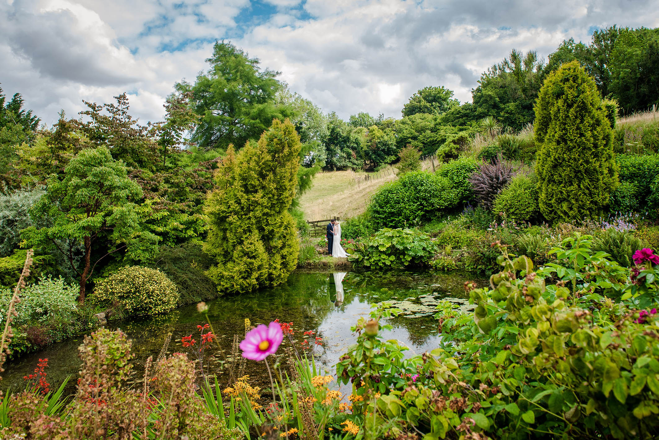 Upcote-Barn-Windrush-Cheltenham-Wedding-Lake-1 Upcote Barn Cheltenham Gloucestershire Wedding Photography Lake