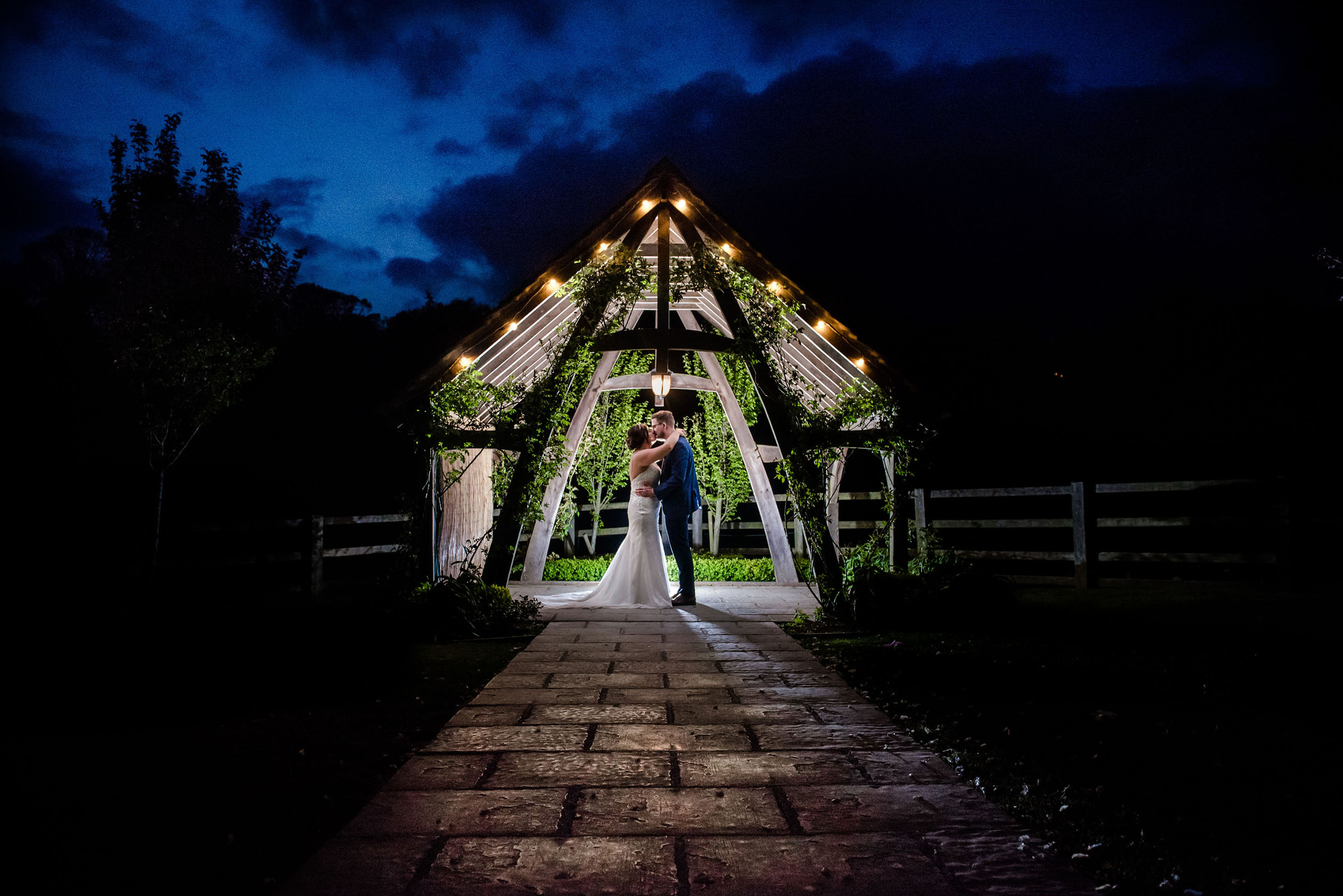 Wedding-Photography-Hyde-Barn-Arbour-Night-Lights-518 Hyde Barn Stow on the Wold Wedding Photography Night Lights